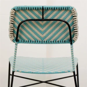 mobiliario-contract-silla atina azul blanco ratan sintetico estructura hierro 2